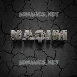 naqim in Cracked Stone style - 3D name wallpaper