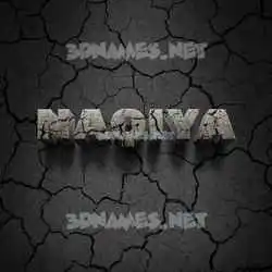 naqiya in Cracked Stone style - 3D name wallpaper