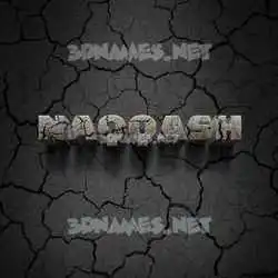 naqqash in Cracked Stone style - 3D name wallpaper