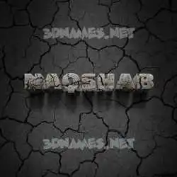 naqshab in Cracked Stone style - 3D name wallpaper