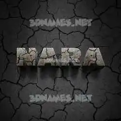 nara in Cracked Stone style - 3D name wallpaper