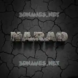 narad in Cracked Stone style - 3D name wallpaper