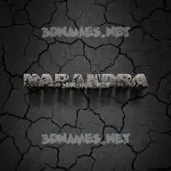 narandra in Cracked Stone style - 3D name wallpaper