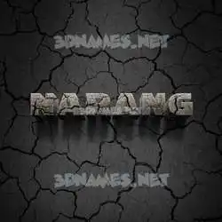 narang in Cracked Stone style - 3D name wallpaper