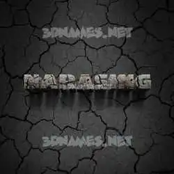 narasing in Cracked Stone style - 3D name wallpaper