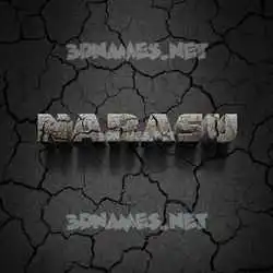 narasu in Cracked Stone style - 3D name wallpaper