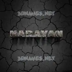narayan in Cracked Stone style - 3D name wallpaper