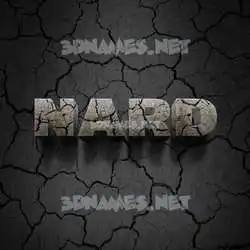 nard in Cracked Stone style - 3D name wallpaper