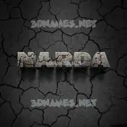 narda in Cracked Stone style - 3D name wallpaper