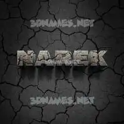 narek in Cracked Stone style - 3D name wallpaper