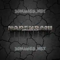 narenrani in Cracked Stone style - 3D name wallpaper