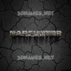 narfunter in Cracked Stone style - 3D name wallpaper