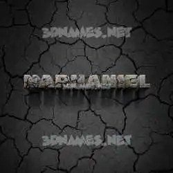 narhaniel in Cracked Stone style - 3D name wallpaper