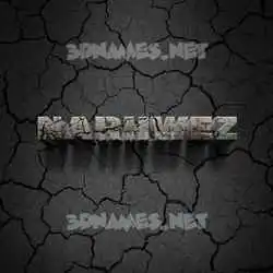 narhwez in Cracked Stone style - 3D name wallpaper