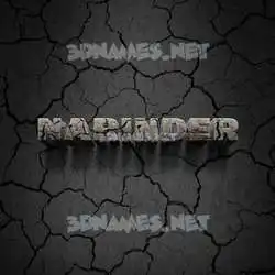 narinder in Cracked Stone style - 3D name wallpaper