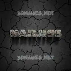 narjiss in Cracked Stone style - 3D name wallpaper