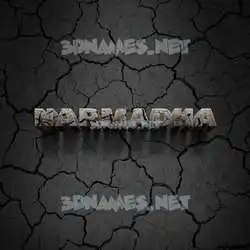 narmadha in Cracked Stone style - 3D name wallpaper
