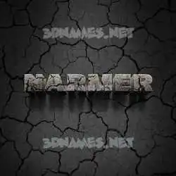 narmer in Cracked Stone style - 3D name wallpaper