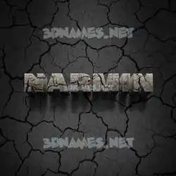 narmin in Cracked Stone style - 3D name wallpaper