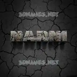 narni in Cracked Stone style - 3D name wallpaper