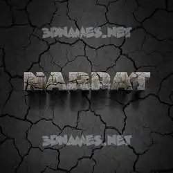 narpat in Cracked Stone style - 3D name wallpaper