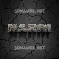 narri in Cracked Stone style - 3D name wallpaper