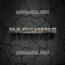 narshing in Cracked Stone style - 3D name wallpaper