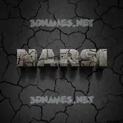narsi in Cracked Stone style - 3D name wallpaper