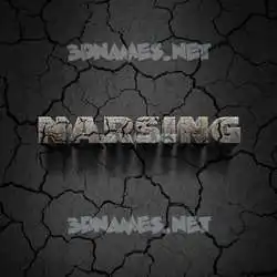 narsing in Cracked Stone style - 3D name wallpaper