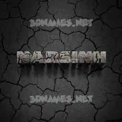 narsinh in Cracked Stone style - 3D name wallpaper