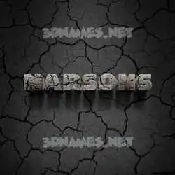 narsons in Cracked Stone style - 3D name wallpaper