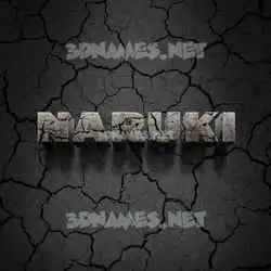 naruki in Cracked Stone style - 3D name wallpaper