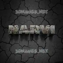 narvi in Cracked Stone style - 3D name wallpaper