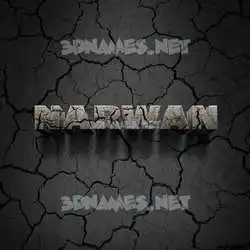 narwan in Cracked Stone style - 3D name wallpaper