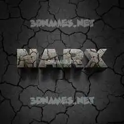narx in Cracked Stone style - 3D name wallpaper