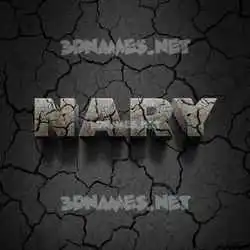nary in Cracked Stone style - 3D name wallpaper