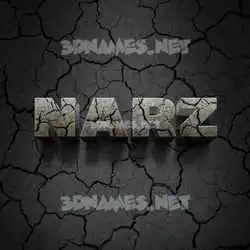 narz in Cracked Stone style - 3D name wallpaper