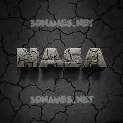 nasa in Cracked Stone style - 3D name wallpaper