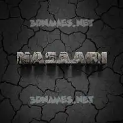 nasaari in Cracked Stone style - 3D name wallpaper