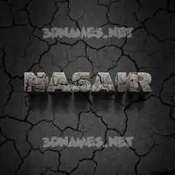 nasair in Cracked Stone style - 3D name wallpaper