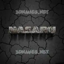 nasaru in Cracked Stone style - 3D name wallpaper