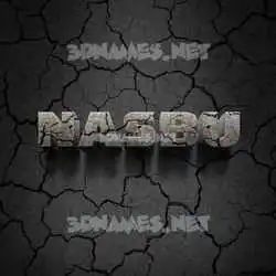 nasbu in Cracked Stone style - 3D name wallpaper