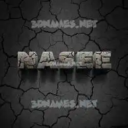 nasee in Cracked Stone style - 3D name wallpaper