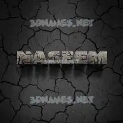 naseem in Cracked Stone style - 3D name wallpaper