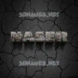 naser in Cracked Stone style - 3D name wallpaper