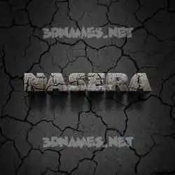 nasera in Cracked Stone style - 3D name wallpaper