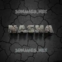 nasha in Cracked Stone style - 3D name wallpaper