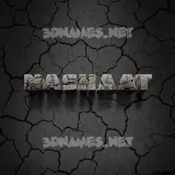 nashaat in Cracked Stone style - 3D name wallpaper