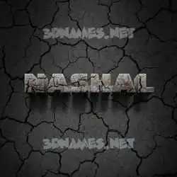 nashal in Cracked Stone style - 3D name wallpaper