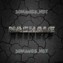 nashale in Cracked Stone style - 3D name wallpaper